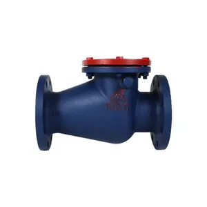 H44T-16 GB DIN DN100 DN150 PN16 Cast Iron GG25 Flange Check Valve Ductile Iron GGG50 Flange Swing Check Valve thumbnail-1