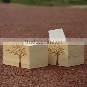 Wholesale Decoration Natural Wood Storage Tissue Box thumbnail-4