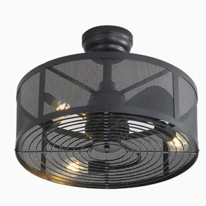 Waterproof American Retro Fan Light/DC Variable Frequency Study Remote Control（Wechat:13510231336） thumbnail-2