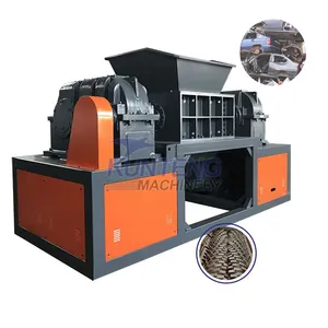 Heavy Plastic Bucket Rubber Discarded Car Shell Aluminum Garbage Dual Shaft Shredder EPC thumbnail-1