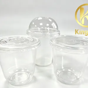 Compostable Bagasse Kraft Paper Hot Soup Bowl Cup With PP Lid for Takeaway thumbnail-5