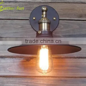 Aged Steel Edison Bulb Wall Light thumbnail-2