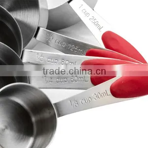 5 PCS Solid Sturdy Stainless Steel Stackable Measuring Cups Set thumbnail-5