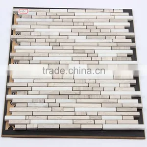 Glass Mix Aluminum Mix Stone Mosaic Tile thumbnail-5