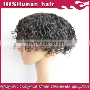 Qingdao Hairpiece Factory Indian Remy Hair pu Skin Around the Perimeter Toupee thumbnail-6