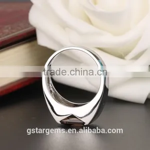 1.5CT Genuine Smoky Quartz Ring Cheap Gemstone 925 Sukver Jewelry Men's Ring thumbnail-5
