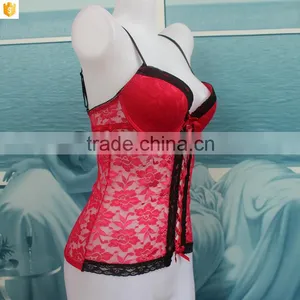 Red Black Flower Lace Transparent Sexy Lingerie,sexy Red Mature Lingerwear Nightwear thumbnail-2