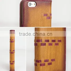 Fading&Weave Genuine Leather Cell Phone/Mobile Phone Case/Booklet for IPhone 6/6s for Lady/Women thumbnail-6