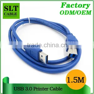 SLT 1.5M 5 Ft Superspeed USB 3.0 Type A to B Cable 5Gbps Gold Plated Printer Cable thumbnail-1