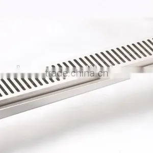A Series Tiled On Flange End Drop Drainage Sloped Channel Base Long Stainless Steel Floor Drain Shower Drain thumbnail-1