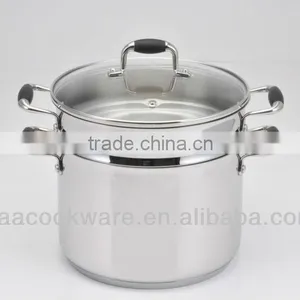 High Quality Multi Function Stainless Steel Spaghetti Pot With Induction Bottom and Silicone Handle thumbnail-1