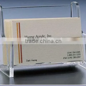 Desktop Acrylic Business Card Holder Plexiglass Paper Notes Organizer thumbnail-1
