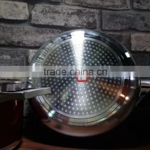 Red Aluminum Non-stick Saucepan Sauce Cooking Noodle Pasta Soup Pot With Glass Lid thumbnail-3