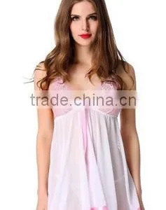 Lace Splicing Dress With G-String thumbnail-3