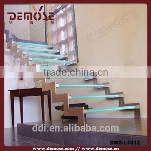 Crystal Chandelier House Glass Spiral Staircase Glass Staircase With Led thumbnail-1