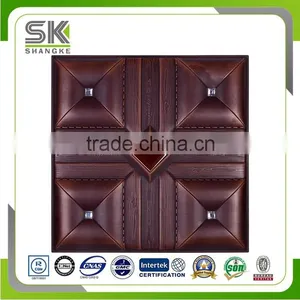 Eco Friendly PU Leather Material Interior Decorative Wall Panel thumbnail-4