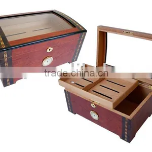 Crafted Bubinga Cigar Humidor Box thumbnail-1