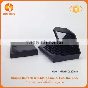 Factory Promotion! 2 Layer Foldable 5 Color Black Large Eyeshadow Palette Box With Mirror thumbnail-4