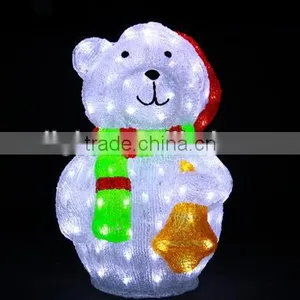 2013 Multicolor Bear Decoration Light/ 3D LED Christmas Acrylic Bear Motif Light for Outdoor thumbnail-1
