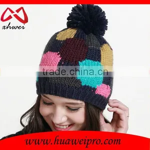 Colorful Fashion Beanies Knitted Beanie Thick Warm Winter Knit Beanie Hat Cap thumbnail-3