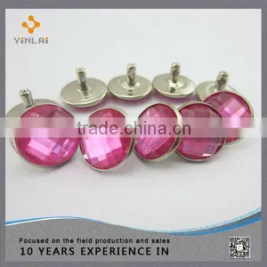 Wholesales 12.5mm Pink Crystal Rivet For Wallet thumbnail-1