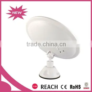 Round Fogless Rotating Rechargeable Battery Operated Led Light Bathroom Mirror thumbnail-2