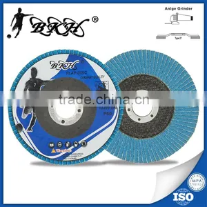 4.5" 115x22mm T27 Zirconium Coated Abrasive Flap Disc for Inox thumbnail-1