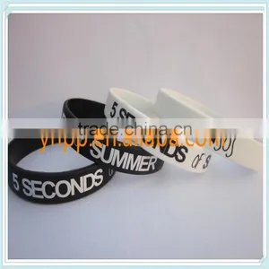 Custom Logo Advertising Silicone Wristband, Debossed and Ink-filled Colour thumbnail-1