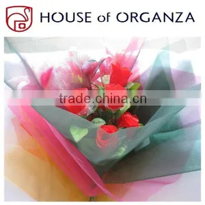 Colorful Organza Sheets for Flower Wrapping With Hot Cut Edge thumbnail-1