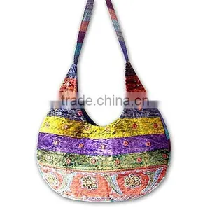 Traditional Handmade Embriodery Mirror Work Handbags thumbnail-1