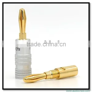 OEM 24K Gold Plated Wiring Connector Banana Plug Speaker Wiring Plug thumbnail-3