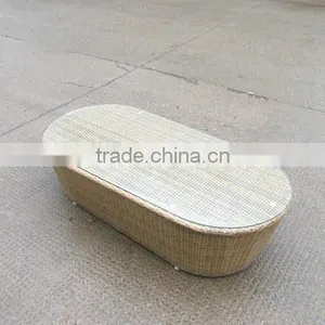 2015 OVAL WICKER COFFEE TABLE OUTSIDE thumbnail-1