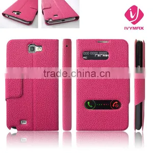 Hottest 2012 for Samsung Galaxy Note 2 N7100 Case Leather Case thumbnail-1