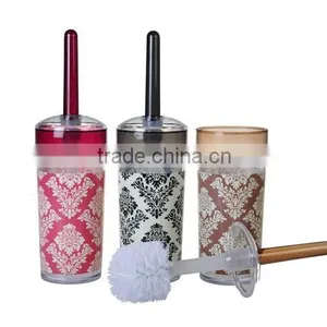 Classic European Style Printed Plastic Toilet Brush Set &Plastic MakeupToilet Brush Set thumbnail-1
