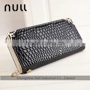 Good Brand Promotion Crocodile Embossed Leather Long Wallet Clutch Purse thumbnail-2
