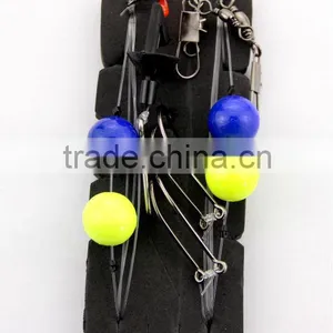 Surfcasting Rig Pulley Float Rig Two Trace Blue & Yellow Floats thumbnail-1