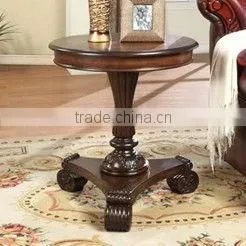 CF30158 Round Accent Table Pedestal Table Cherry thumbnail-1