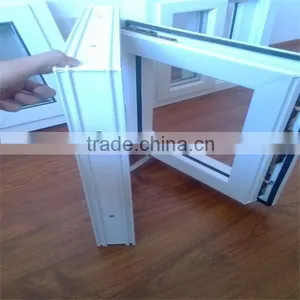 Shandong Pvc White Sliding Window/ Double Glass PVC Sliding Windows/ Windows and Door Pvc Profile thumbnail-1