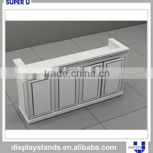 Wood Shop Counter Design White Reception Counter Display Furniture thumbnail-1