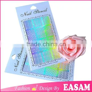 New Fashion Plastic Custom Nail Art Stencil Sticker,custom Design Nail Stencil Sticker thumbnail-1