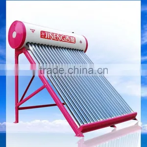 Non Pressure Vacuum Tube Color Steel Water Heater 100L To 420L Solar Hot Water thumbnail-1