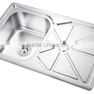 SC-108 Kitchenware With Drainer Heat Handmade Stainless Steel Sink Table thumbnail-6