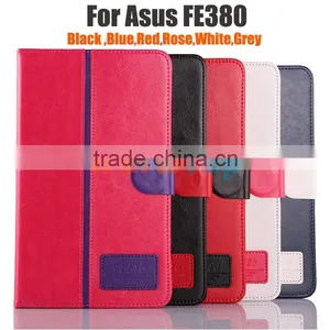 Wholesale Colored Leather Case For Asus Fonepad 8 FE380 CG Flip Cover TPU Protective Book Case thumbnail-1