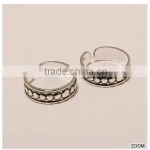 T0008-925 SOLID STERLING SILVER FINE LIGHT OXIDIZED DESIGNER DOT TOERINGS 2.96 thumbnail-1