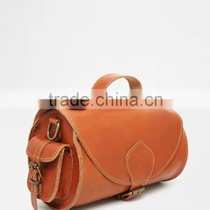 Tan Color Cross Body Genuine Leather Bag thumbnail-2