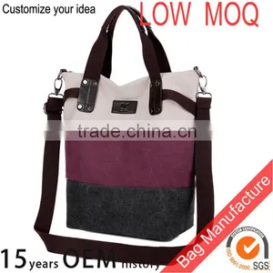 Factory Messenger Shoulder Bag With Stripe / Canvas Hand Bag thumbnail-1