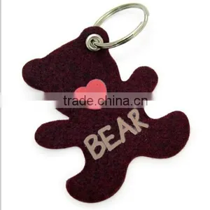 Lovely Bear Shape Felt Key Chain thumbnail-1