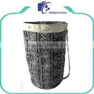 Ethnic Style 12oz Canvas Drawstring Round Backpack thumbnail-2