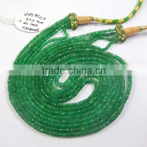 Natural Zambian Emerald Beads 4 Strand Necklace Gift for Love thumbnail-1