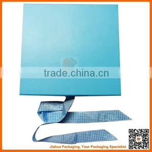Blue Collapsible Gift Box With Ribbon for Dress Packaging thumbnail-1